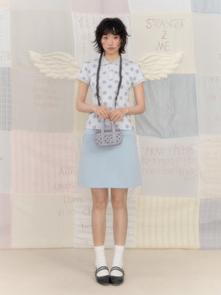 [NECY] blue bow skirt