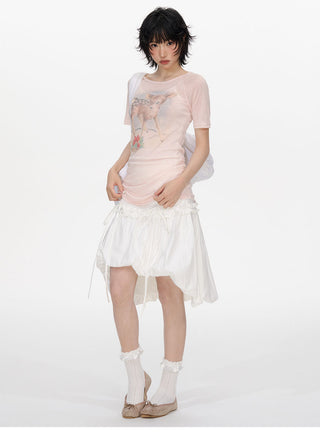 [NECY] lace-up puffy skirt