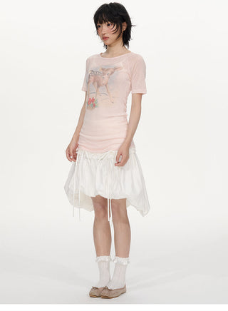 [NECY] lace-up puffy skirt