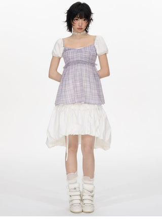 [NECY] lace-up puffy skirt