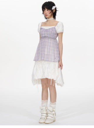 [NECY] lace-up puffy skirt