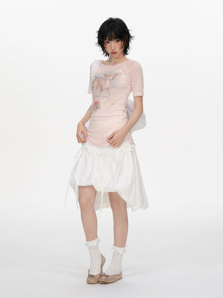 [NECY] lace-up puffy skirt