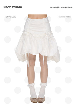 [NECY] lace-up puffy skirt