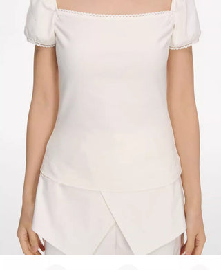 [NECY] rhinestone square shirt