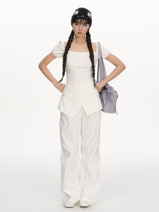 [NECY] rhinestone square shirt