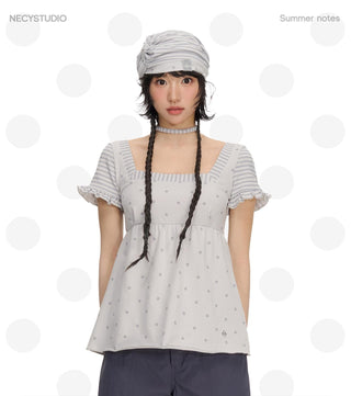 [NECY] striped polka tee