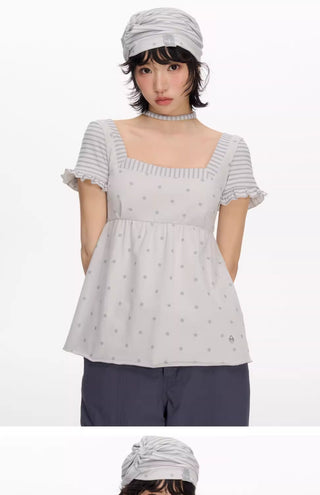 [NECY] striped polka tee