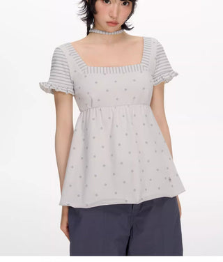 [NECY] striped polka tee