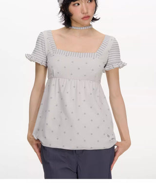 [NECY] striped polka tee