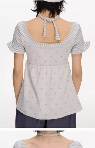 [NECY] striped polka tee