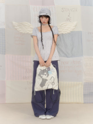 [NECY] striped polka tee