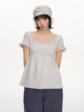 [NECY] striped polka tee