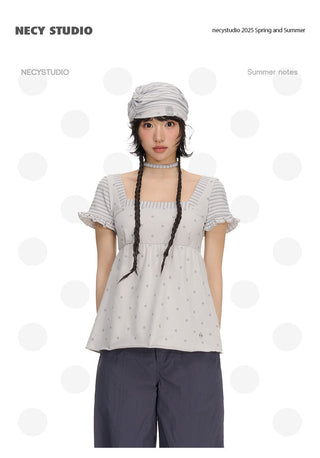 [NECY] striped polka tee