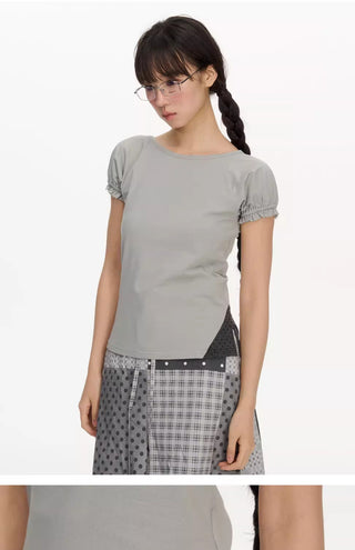 [NECY] puff sleeve tee