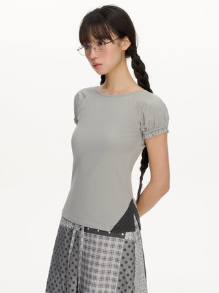 [NECY] puff sleeve tee