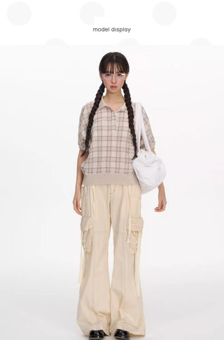 [NECY] plaid polo shirt