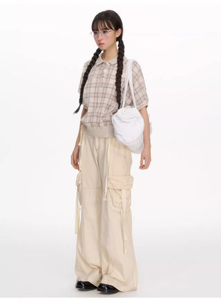 [NECY] plaid polo shirt