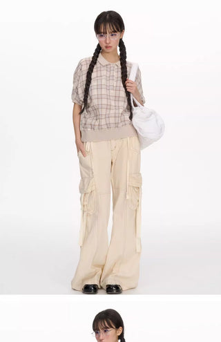 [NECY] plaid polo shirt