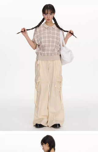 [NECY] plaid polo shirt