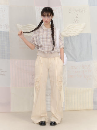 [NECY] plaid polo shirt