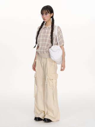 [NECY] plaid polo shirt