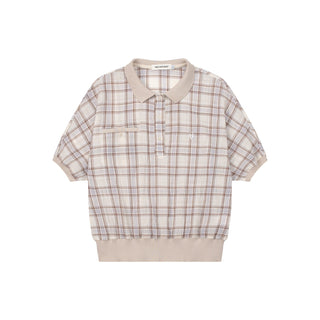 [NECY] plaid polo shirt