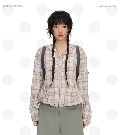 [NECY] plaid cardigan