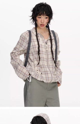 [NECY] plaid cardigan