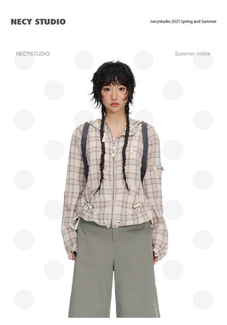 [NECY] plaid cardigan