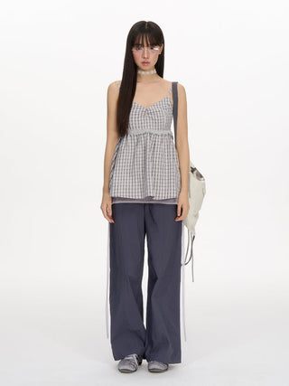 [NECY] lace-up overall pants