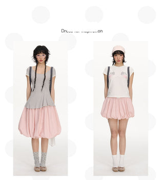 [NECY] pink bud skirt