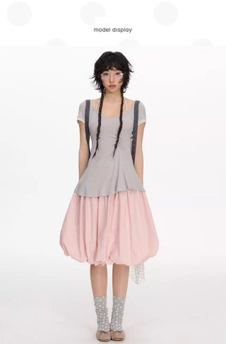 [NECY] pink bud skirt