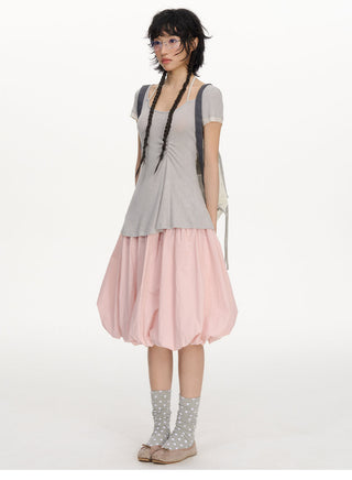 [NECY] pink bud skirt