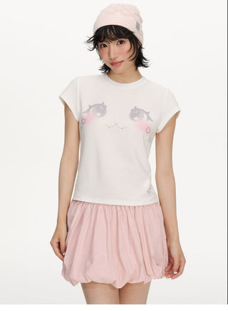 [NECY] pink bud skirt