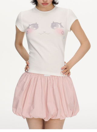 [NECY] pink bud skirt