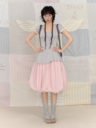 [NECY] pink bud skirt