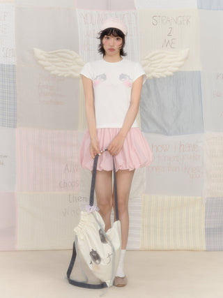 [NECY] pink bud skirt