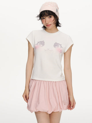 [NECY] pink bud skirt