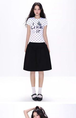 [NECY] black bubble skirt