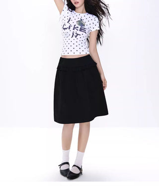 [NECY] black bubble skirt