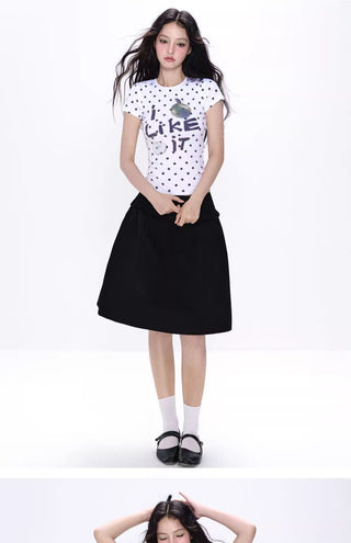 [NECY] black bubble skirt