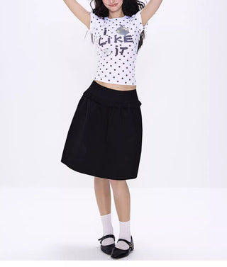[NECY] black bubble skirt
