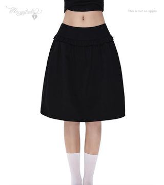 [NECY] black bubble skirt