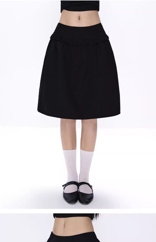 [NECY] black bubble skirt