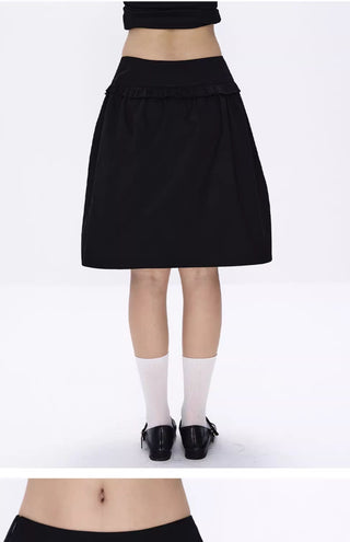 [NECY] black bubble skirt