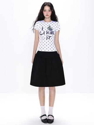 [NECY] black bubble skirt