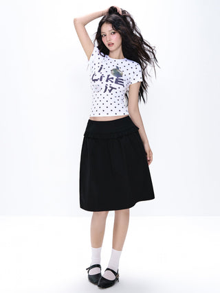 [NECY] black bubble skirt