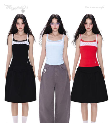 [NECY] polka dot mesh top