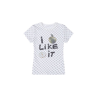 [NECY] apple rhinestone tee