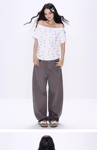 [NECY] wing off-shoulder tee